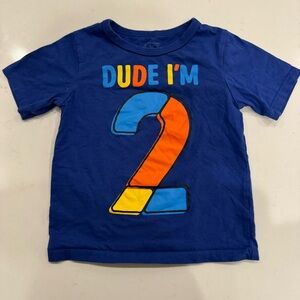 The Children’s Place Blue 'Dude I'm 2' Kids Tee